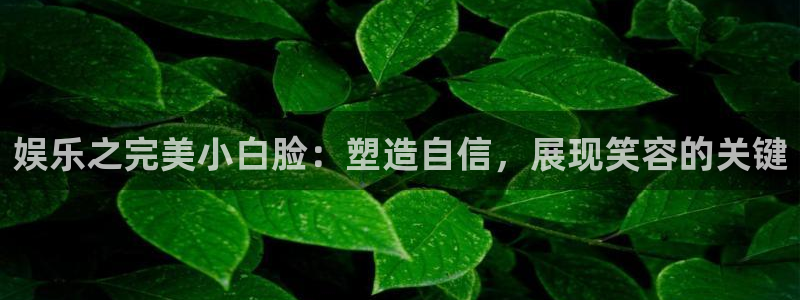 壹号平台注册链接官网下载：娱乐之完美小白脸：塑造自信，展现笑容的关键